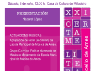 O Milladoiro acolle este sábado a gala de entrega de premios do XXI Certame Literario O Milladoiro acolle este sábado a gala de entrega de premios do XXI Certame Literario