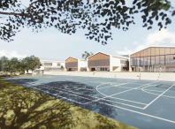 Imaxe do proxecto do futuro novo CEIP do Milladoiro