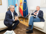 Blas García e Alfonso Rueda acordan a redacción do proxecto de ampliación da EDAR Sisalde, a colaboración da Xunta no Mercado municipal e o impulso das vivendas de protección oficial