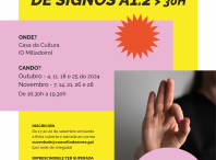 O departamento de Xuventude organiza un curso A1.2 de lingua de signos para o último trimestre do ano