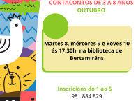 Sesións de contacontos "Animais que mudan" na biblioteca de Bertamiráns