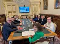 Imaxe da xuntanza mantida esta mañá no Pazo de Raxoi