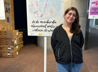 A alumna do IES do Milladoiro, Ainhoa Díaz Pérez, gaña o primeiro premio no Concurso de Imaxes gráficas convocado polo 25N pola Consellería de Política Social e Igualdade