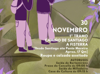 Participa na andaina saudable que percorre a primeira etapa do Camiño Real de Santiago a Fisterra e Muxía
