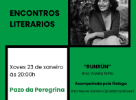 Continúa a programación dos Encontros Literarios coa presentación de “Runrún” de Ana Varela Miño