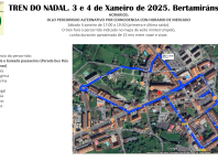 Ames estrea o tren de Nadal que percorrerá Milladoiro e Bertamiráns os días 3 e 4 de xaneiro