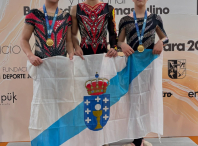 Os amesáns Iván Gutiérrez e Cosme González acadan a medalla de ouro no campionato nacional de ximnasia rítmica cadete e xuvenil