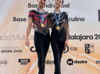 Os amesáns Iván Gutiérrez e Cosme González acadan a medalla de ouro no campionato nacional de ximnasia rítmica cadete e xuvenil