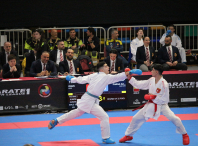 Os deportistas amesáns Xoán David Parga e Olivia Parga participaron na Youth League de Karate 