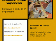 Aberto o prazo de inscrición para participar no obradoiro de encadernación xaponesa