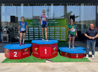 Puri Cariñena no podio do Campionato de España celebrado en La Nucía