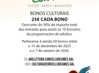 O Concello de Ames presenta a programación do Ames Cultural 2026 para o primeiro semestre do ano