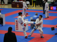 O amesán Xoán David Parga García acada a medalla de bronce na fase final da Liga Nacional de Karate