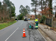 O Concello de Ames executa obras de mantementos dos viarios municipais debido ás inclemencias meteorolóxicas dos últimos meses