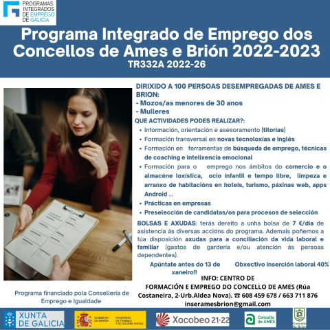 Cartaz programa integrado de emprego 2023