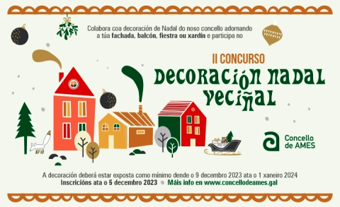 Últimos días para inscribirse nos concursos de decoración de Nadal para veciños e comerciantes