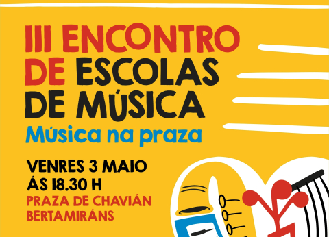 A EMMA celebrará o vindeiro 3 de maio o III Encontro de Escola Municipais de Música