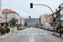 Imaxe da avenida da Maía, en Bertamiráns