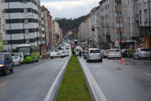 Imaxe da avenida de Rosalía de Castro, no Milladoiro Imaxe da avenida de Rosalía de Castro, no Milladoiro