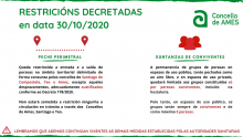 Cartel coas medidas aprobadas o 30 de outubro de 2020 Cartel coas medidas aprobadas o 30 de outubro de 2020
