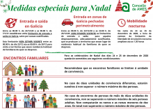 Cartel informativo das medidas especiais fronte á Covid para o Nadal Cartel informativo das medidas especiais fronte á Covid para o Nadal