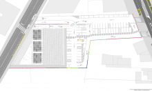 Plano do novo centro comercial de Gadisa en Bertamiráns Plano do novo centro comercial de Gadisa en Bertamiráns