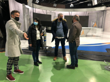 Imaxe da visita ás instalación da empresa Ficción Producciones Imaxe da visita ás instalación da empresa Ficción Producciones