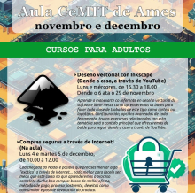 Cartaz dos cursos da aula CeMIT para os meses de novembro e decembro Cartaz dos cursos da aula CeMIT para os meses de novembro e decembro