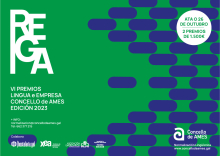 Cartaz da sexta edición dos Premios Lingua e Empresa do Concello de Ames Cartaz da sexta edición dos Premios Lingua e Empresa do Concello de Ames
