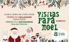 O Nadal ábrese paso en Ames con música, contacontos e a visita de Papá Noel