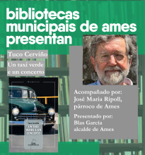 Tuco Cerviño presenta a súa primeira novela “Un taxi verde e un concerto” dentro do programa Encontros Literarios