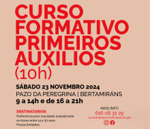 Cartaz do curso de primeiros auxilios organizado pola concellería de Mocidade Cartaz do curso de primeiros auxilios organizado pola concellería de Mocidade
