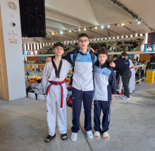 David Noya, Breixo Lestón e Jorge Nogueiras, do club TKDenodo, participaron no campionato de España de taekwondo