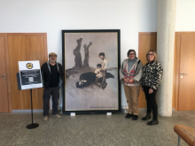 Ames acolle unha reprodución da obra de Castelao “A derradeira leición do mestre”
