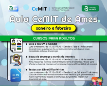 A aula CEMIT organiza tres novos cursos de formación para adultos ao comezo do ano 2026 A aula CEMIT organiza tres novos cursos de formación para adultos ao comezo do ano 2026
