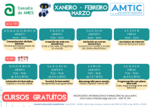 A aula AMTIC organiza novos cursos de formación para o primeiro trimestre do 2026