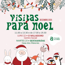 O Milladoiro e Bertamiráns acollerán a visita de Papá Noel O Milladoiro e Bertamiráns acollerán a visita de Papá Noel