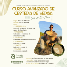 A Aula da Natureza organiza un curso avanzado de cestería de verga durante seis sábados de febreiro e marzo A Aula da Natureza organiza un curso avanzado de cestería de verga durante seis sábados de febreiro e marzo