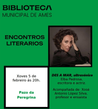 O Pazo da Peregrina acolle unha unha nova sesión dos Encontros Literarios coa presentación de DES A MAR, ultrasónico