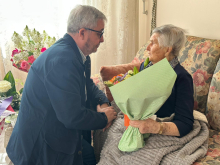 Carmen Vázquez, a veciña máis lonxeva de Ames, cumpre 104 anos