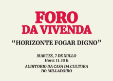 O Milladoiro acolle o martes, 7 de xullo, o foro sobre vivenda “Horizonte fogar digno” O Milladoiro acolle o martes, 7 de xullo, o foro sobre vivenda “Horizonte fogar digno”