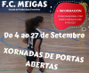 Cartel das xornadas de portas abertas do FC Meigas