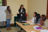 Visita da concelleira de Normalización Lingüística ao alumnado que participa nesta actividade en Bertamiráns