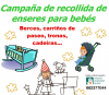 Cartel da campaña de recollida de enseres para bebés