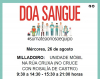 Cartel informativo sobre a unidade móbil de doazón de sangue