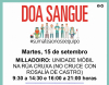 Cartel informativo da unidade móbil de doazón de sangue