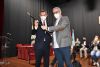 O ex-alcalde de Ames e novo delegado do Goberno, Jose Miñones, entregoulle o bastón de mando a Blas García