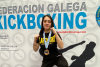 Paula Blanco, no Campionato Galego de Kickboxing celebrado en Marín
