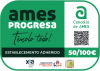 Imaxe da pegatina da campaña de tarxetas bono Ames Progresa
