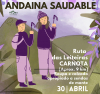 Cartel da andaina saudable pola ruta das Leiteiras, en Carnota